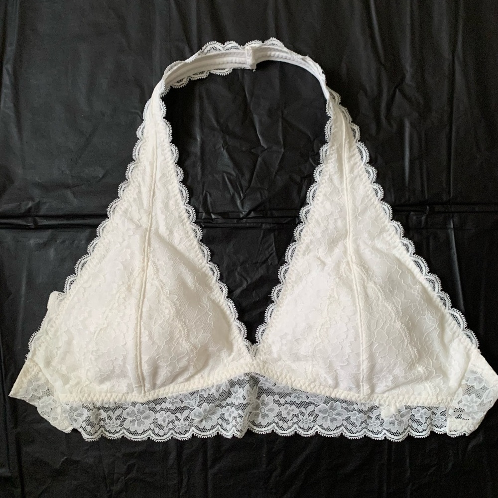 Gilly Hicks White/Cream Lace Bralette Size Medium